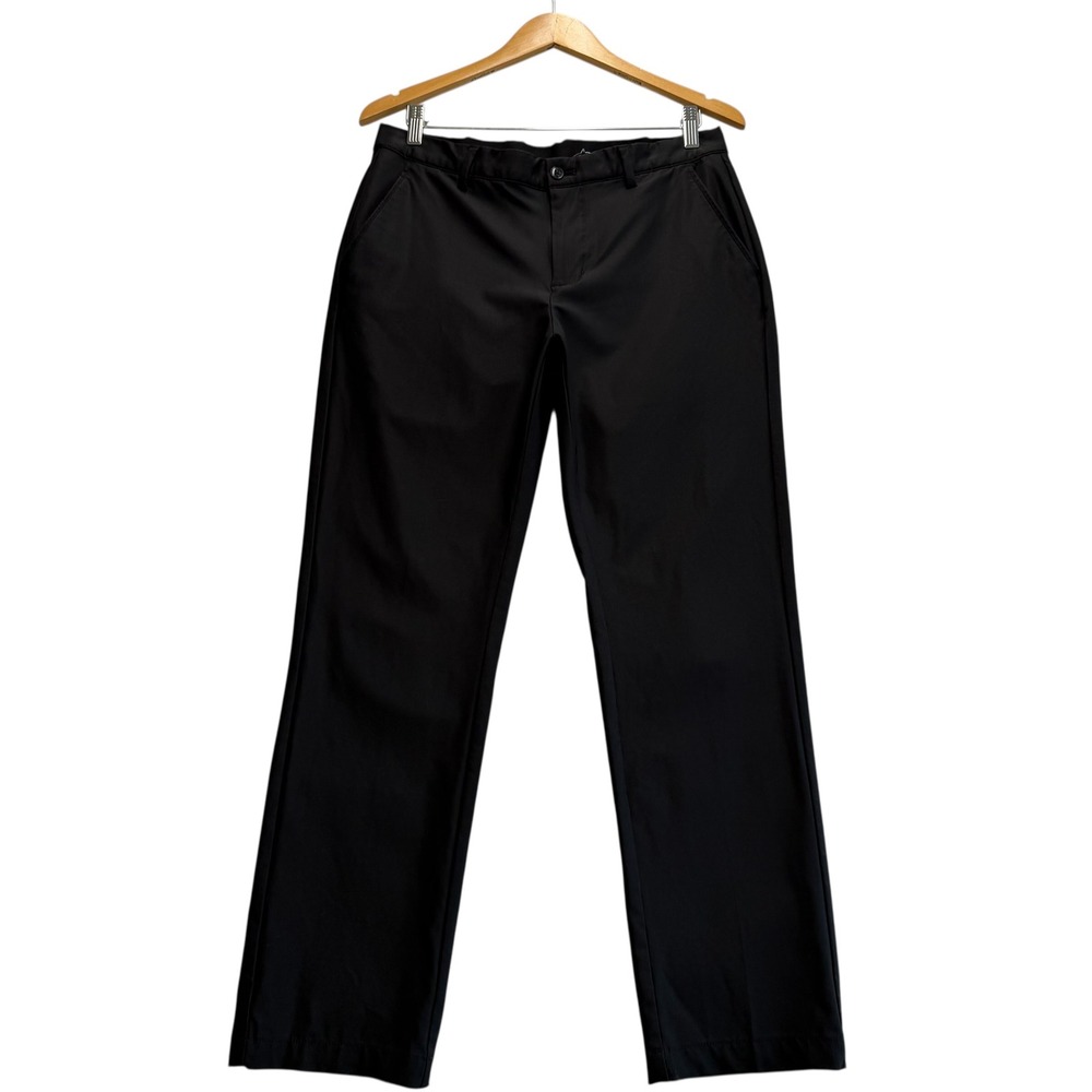 Greg‎ Norman Protek Mens Golf Pants 32x30 Black Stretch Flat Front Trousers #114